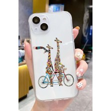 3gen Case Iphone 15 Plus-Iphone 14 Plus Uyumlu Desenli Lüx Şeffaf Silikon Kılıf GEN12