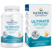 Nordic Naturals Ultimate Omega, Lemon Flavor - 180 Soft Gels - 1280 Mg Omega-3 - High-Potency Fish Oil - Epa & Dha