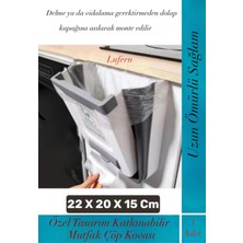 Lufern Özel Tasarım Katlanabilir Mutfak Çöp Kovası Torba Hazneli Tasarruf Tezgah Dolap Kapağı Karavan Kamp