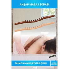 Letsii 60CM Doğal Ahşap Sırt ve Nokta Masaj Sopası