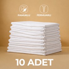 Morpheus Home 10'lu Pamuklu Fermuarlı Iç Yastık Kılıfı Beyaz Renkli Iç Astar Yastık Iç Kılıfı 50X 70 Şilte