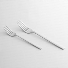 Dalyan Modeli Sade Günlük Mini Yemek Takım Set 6 Adet Yemek Kaşık ve Çatal Toplam 12 Parça