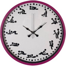 Censan Kamasutra Temalı (Pozizyonlu) Duvar Saati Pembe