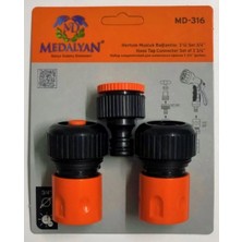 Hortum Musluk Bağlantısı, 3'lü Set, 3/4", Md 316