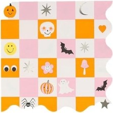 - Groovy Halloween Large Napkins - Bayramı Karakterli Peçeteler (L) (16'lı)