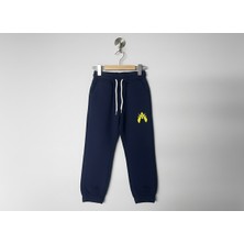 Merve Nur Tekstil 3 Iplik Şardonlu Kabartmalı Fosforlu Baskı Cepli Beli Lastikli Çocuk Tek Alt