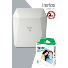 Fujifilm Share Sp-3 Beyaz Instax Yazıcı & 10'lu Kare Film