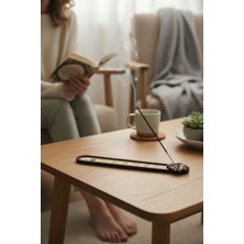 Lotus ve Çakra Sembollü Ahşap Tütsülük