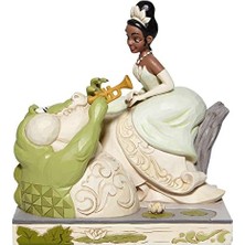 - Prenses ve Kurbağa ' Güzellik' Beyaz Ormanlık Heykelcik, 19 cm (Y) x 12 cm (G) x 18,5 cm (D)