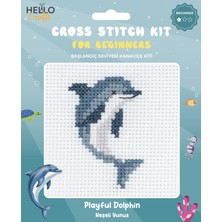 Hello Başlangıç Seviyesi Kanaviçe Kiti (Iplik, Iğne, Kumaş) 15*15 cm HC557