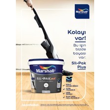 Marshall Sil-Pak Plus Silikonlu Mat Iç Cephe Duvar Boyası Silinebilir Yıkanabilir  (Güçlü Çizilme Direnci)