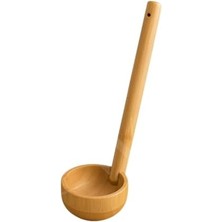 Doğal Bambu Kepçe 28 cm – Sağlıklı, Dayanıklı, Çevre Dostu Mutfak Aracı – Çorba, Sos ve Yemek Servisi Için Ideal