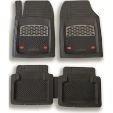 Castor Otomotiv Volvo 960 Model Araca Uyumlu Safir Model Kromlu Oto Paspas Siyah-Gri Renk