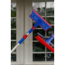 Teleskopik Mop Çift Taraflı Pratik Cam Silme Aparatı Cam Silme Mopu Mikrofiber Bezli Cam Silecek