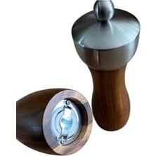Akasya Komple Ahşap Gövdeli Tuz Karabiber Değirmeni Baharat Öğütücüsü 16 cm - 2 Adet - 390