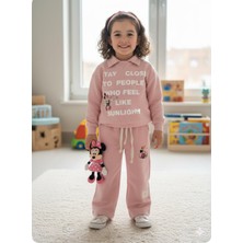 Guscio Kids Minnie Mouse Baskılı Gömlek Yaka Alt Üst Eşofman Takım