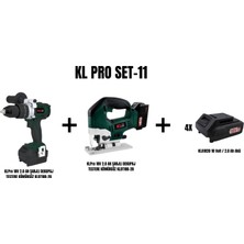 Klpro Set-11 (Şarjlı Darbeli Matkap Kömürsüz+ Şarjlı Dekupaj Testere Kömürsüz)