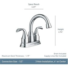 Idora Spot Dirençli Fırçalanmış Nikel Iki Saplı Banyo Lavabo Bataryası Tahliye Montajlı, 84115SRN