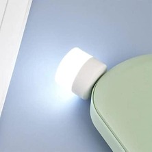 Linwnil Gece USB Işıkları, Mini LED Ampul, Takılabilir, Beyaz, Kompakt, Yatak Odası, Banyo, Çocuk Odası, Koridor, Mutfak Araba Için USB Atmosfer Işığı (4 Beyaz Işık)