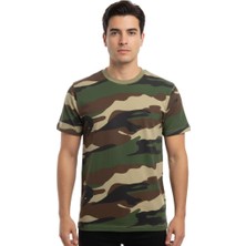 Işik Ticaret Single Sword Kamuflaj Desen Kısa Kollu Bisiklet Yaka Tişört&Fanila