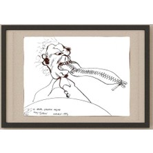Karikatural Ali Akbar Ebrahimi Nejad 35X25CM Orijinal Karikatür Tablo