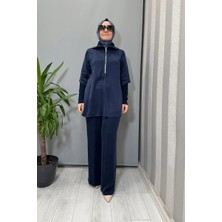 Miss Dalida Cupro Tunik Lacivert T26K-6020