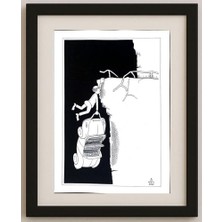 Karikatural Vansovich Andrey 43X30CM Orijinal Karikatür Tablo