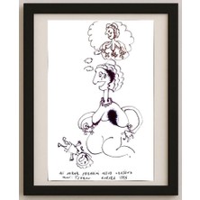 Karikatural Ali Akbar Ebrahimi Nejad 33X21CM Orijinal Karikatür Tablo