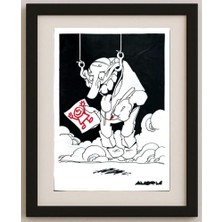 Karikatural Costa Pereira 29X21CM Orijinal Karikatür Tablo