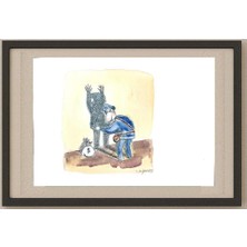 Karikatural Sepideh Anjomrooz 29X21CM Orijinal Karikatür Tablo