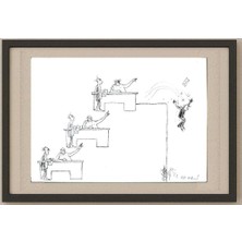 Karikatural Ali Divandari 29X21CM Orijinal Karikatür Tablo
