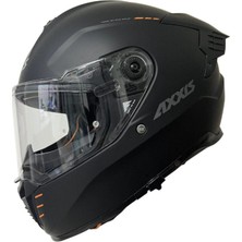 Axxis Motosiklet Kask Hawk Mat Siyah Full Face Güneş Vizörlü Motor Kaskı