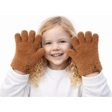 Gigi Giyim Düz Renk Peluş Kız Çocuk Eldiven