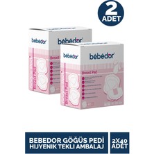 Bebedor Göğüs Pedi Hijyenik Tekli Ambalaj 40'lı 2 Adet