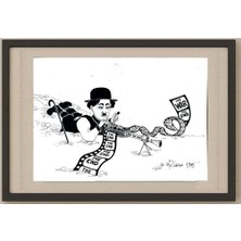 Karikatural Gheorghita Ghinea Uriasu 29X21CM Orijinal Karikatür Tablo