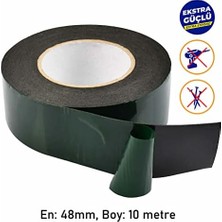 Çift Taraflı Köpük Bant Eva Montaj Bandı Siyah 48 mm x 10 Metre