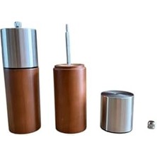 Akasya Komple Ahşap Gövdeli Tuz Karabiber Değirmeni Baharat Öğütücüsü 16 cm - 2 Adet - 374