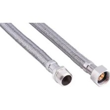 Nipelli Çelik Flex Bağlantı, 1/2"-3/4", 30 Cm, Erkek Dişi Dişli