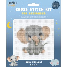 Hello Başlangıç Seviyesi Kanaviçe Kiti (Iplik, Iğne, Kumaş) 15*15 cm HC556