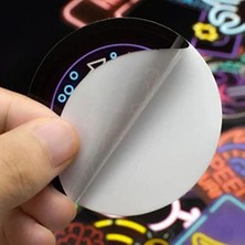 Neon Seti, Laptop ve Kask Çıkartması, Ajanda, Bullet Journal, Retro ve Temalı Notebook Kaplama