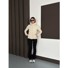 Sun Style Kadın Silver Slim Şişme Mont -Cepli