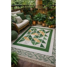 Uşak Has Halı Pathcwork Halı  Zikzakelmas  Desen  Lüks Banyo Balkon Hol  Salon   Halısı  90X150