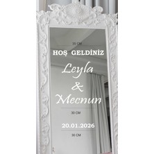 Altınuç Art Design Kişiye Özel Doğum Günü Düğün Nikah Nişan Seremoni Söz Kına Davet Sticker Ayna Yazısı Beyaz Renk