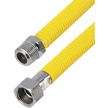 Kombi Doğalgaz Bağlantı Flex Hortumu, 3/4"-3/4", Sarı, 50 cm