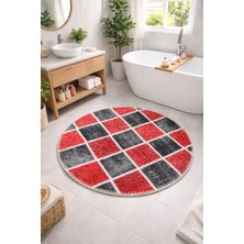Uşak Has Halı Patchwork  Halı Kilim 100X100  Lüks  Banyo Balkon Hol Koridor  Halısı