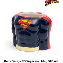 Aby Style Bood Design Superman 3D Figürlü Seramik Kupa 500 ml - Özel El Yapımı Tasarım Dev Mug Bardak