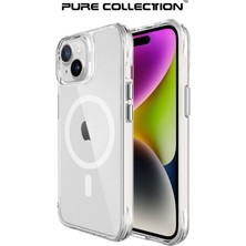 Bix iPhone 15 Magsafe Uyumlu Transparan Şeffaf Kılıf Güçlü Manyetik Üstün Darbe Koruması