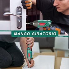 Akülü Tornavida, 6n·m Maks. Tork 2000MAH 3,6V Li-Ion Pil, 36 Aksesuar Parçalı, LED Işık ve El Feneri, Cırcır Anahtarı, USB Kablosu ve Saklama Kutusu ile