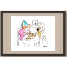 Karikatural Ubiratan Nazareno Borges Porto 35X25CM Orijinal Karikatür Tablo