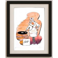 Karikatural Valery Momot 29X21CM Orijinal Karikatür Tablo